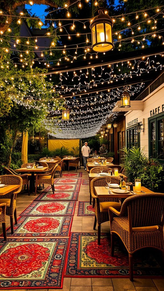 vibrant outdoor dining ambiance