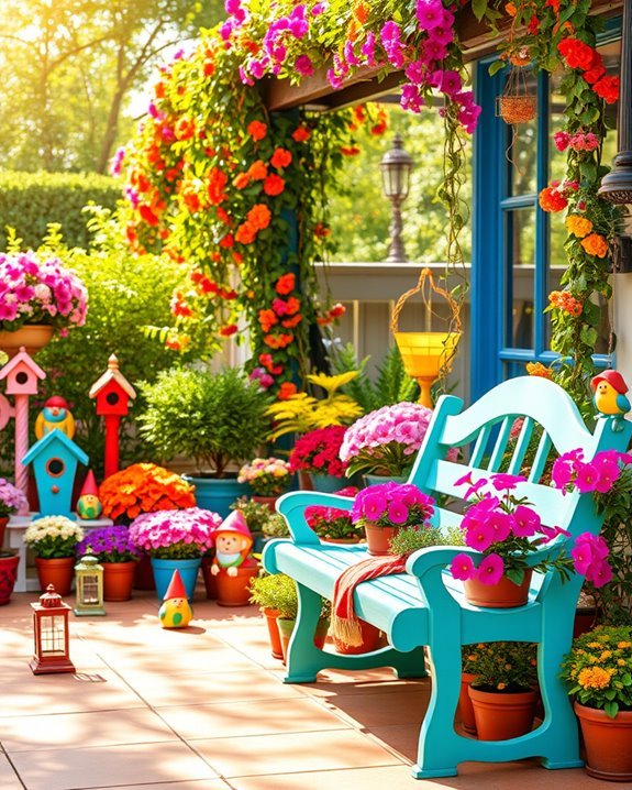vibrant outdoor garden decor