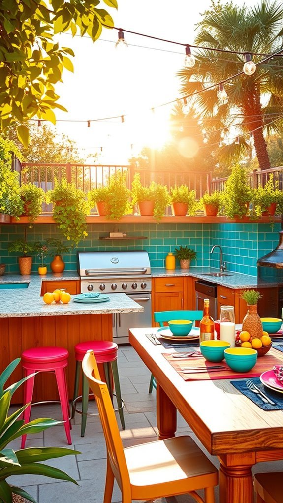 vibrant outdoor kitchen designs