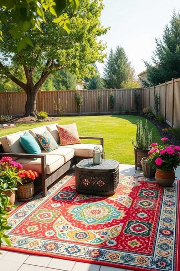 vibrant outdoor rug maintenance