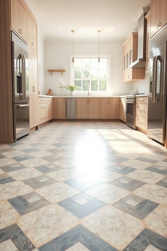 vibrant patterned tile flooring