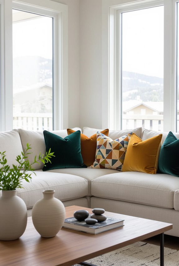 vibrant pillows and accessories