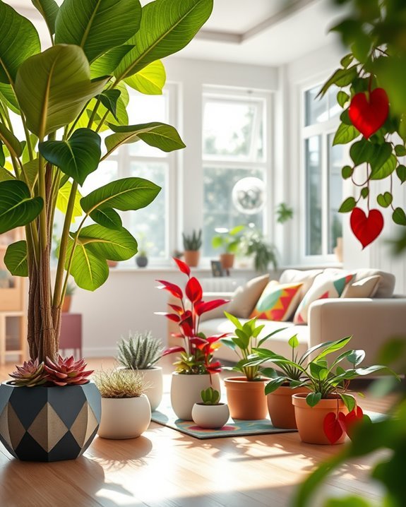 vibrant plants enhance decor