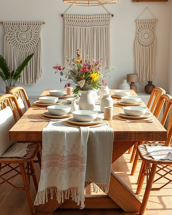vibrant playful table linens