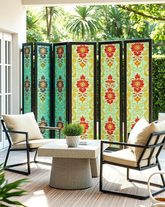 vibrant privacy outdoor screens