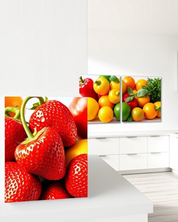 vibrant produce artistic displays
