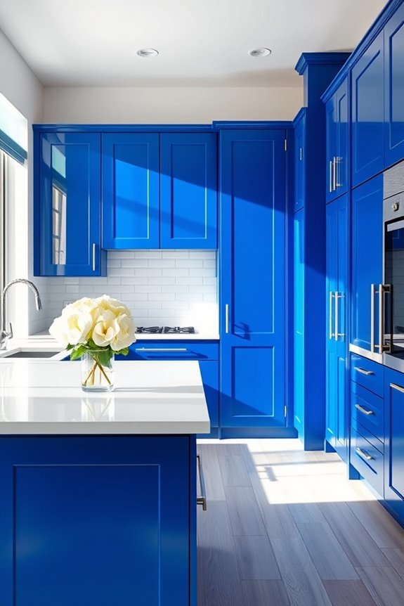 vibrant royal blue contrast