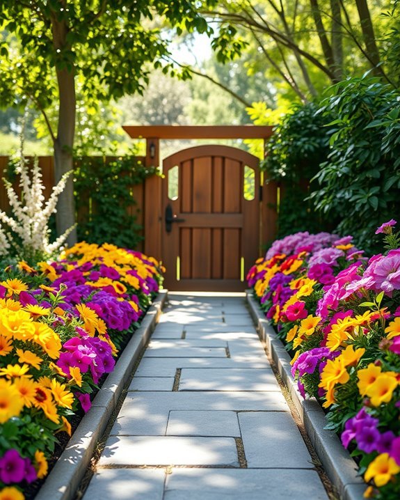 vibrant seasonal flower borders