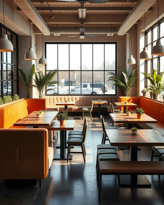 vibrant seating enhances interactions