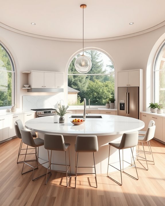 vibrant social kitchen design