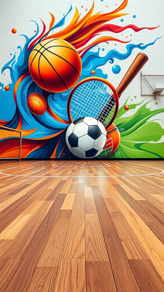 vibrant sports mural inspiration