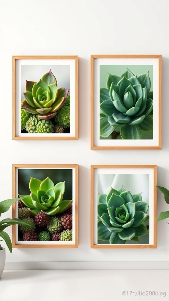 vibrant succulent art showcase