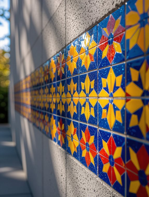 vibrant sustainable tile accents