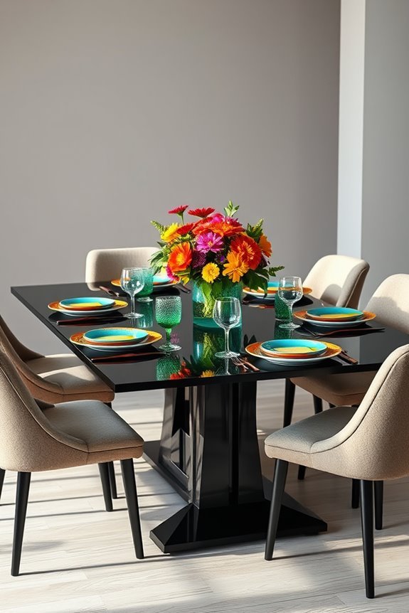 vibrant tableware enhances aesthetics