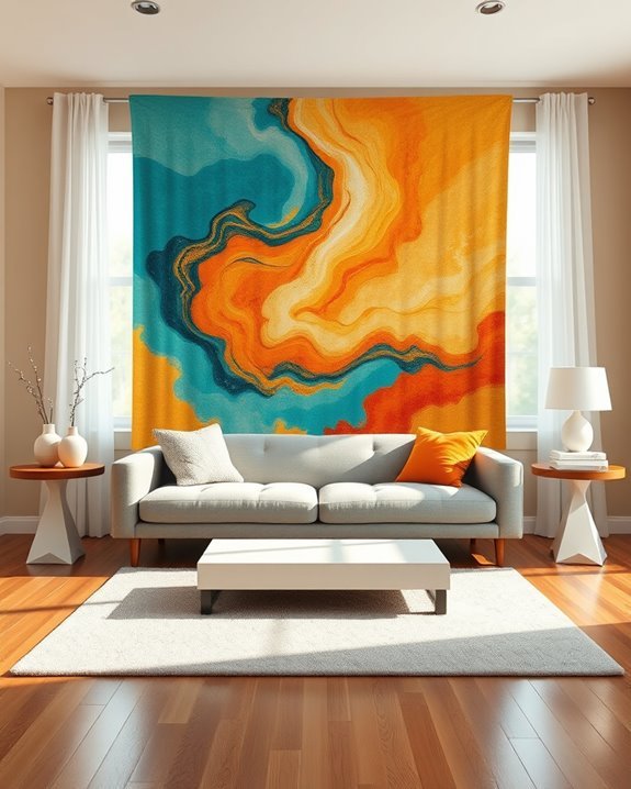 vibrant textured wall art