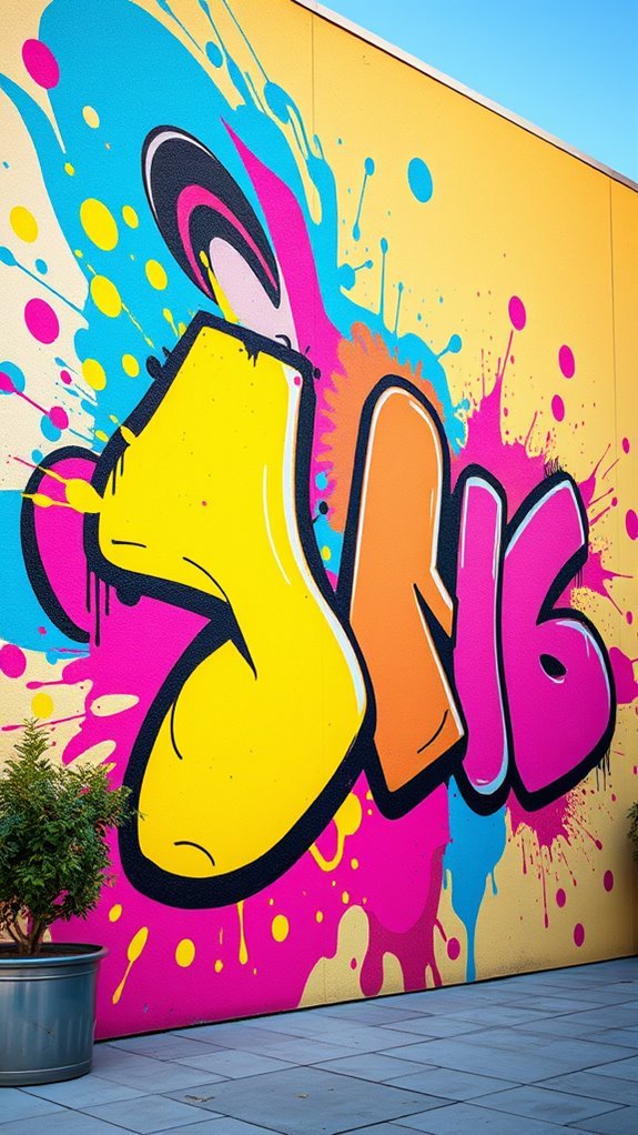 vibrant urban graffiti expression