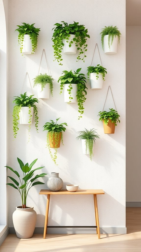 vibrant wall mounted planters