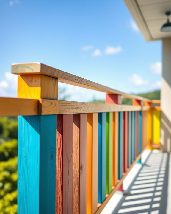 vibrant weather resistant balcony railings