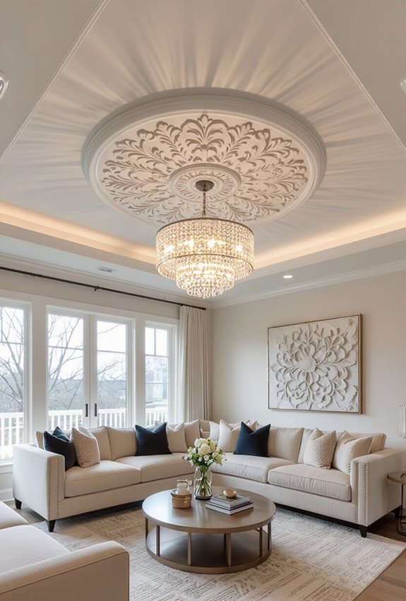 victorian inspired ceiling medallions restoration