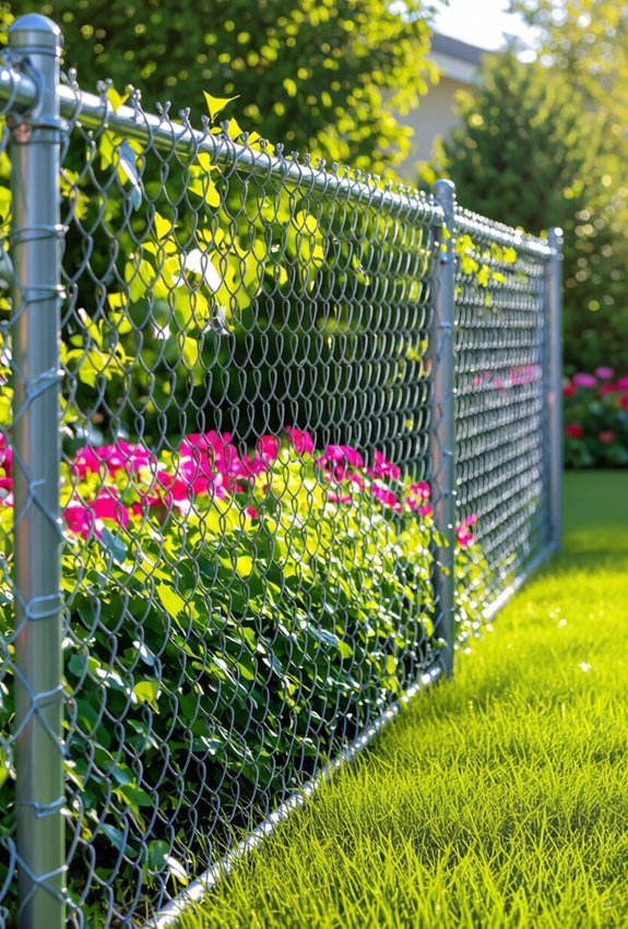 vine covered inexpensive chain link