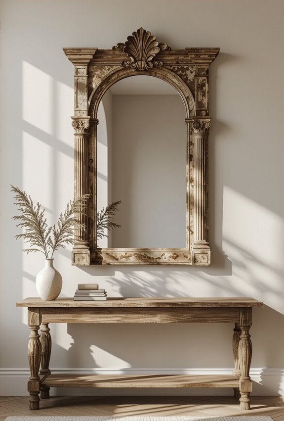 vintage architectural framed mirrors