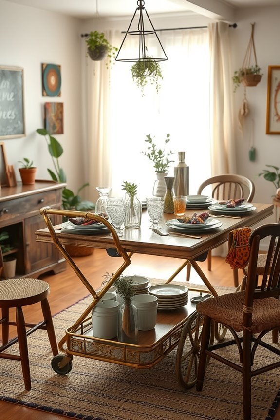 vintage bar cart elegance