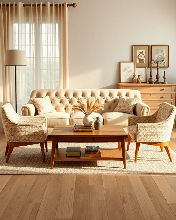 vintage beige furniture charm