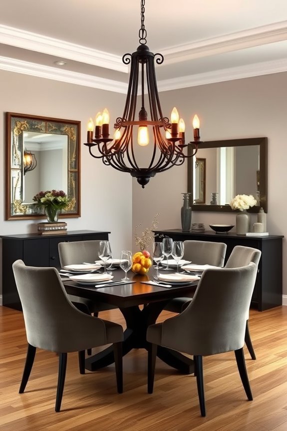 vintage black chandelier elegance