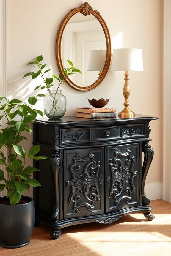 vintage black console charm