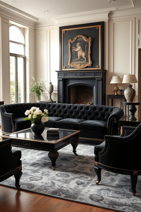 vintage black furniture elegance