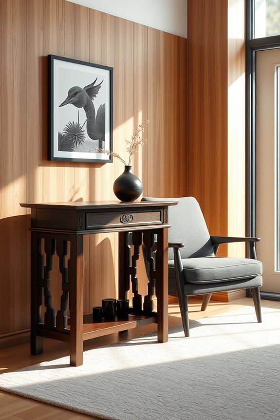 vintage black wood decor