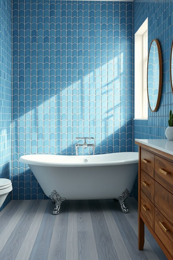 vintage blue tile elegance