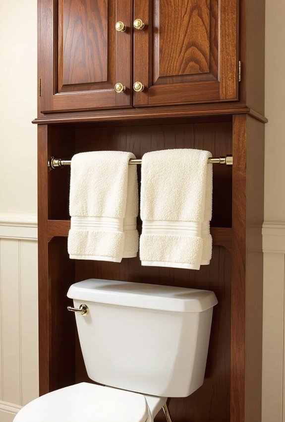 vintage cabinets with towelracks