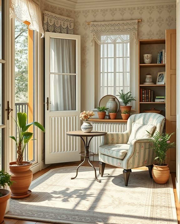 vintage charm balcony decor