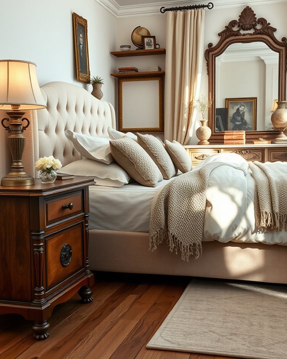 vintage charm enhances bedrooms