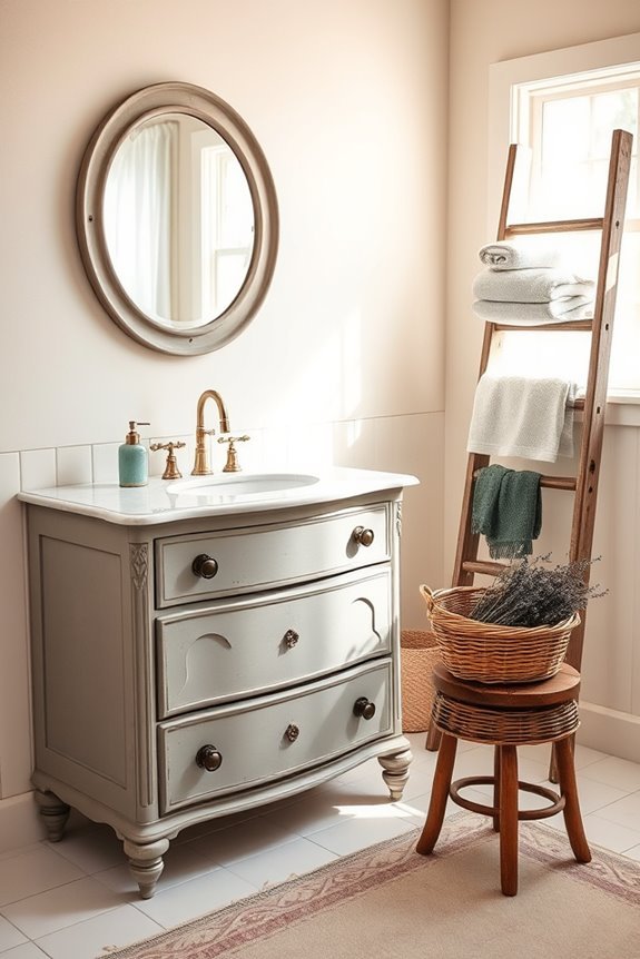 vintage charm in bathrooms