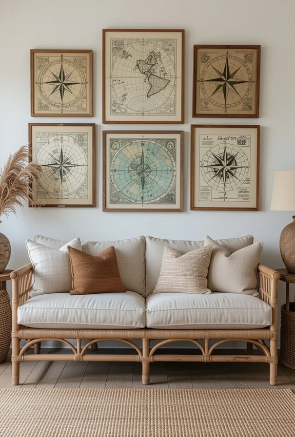 vintage coastal map gallery