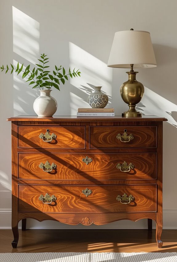 vintage dressers as focal pieces