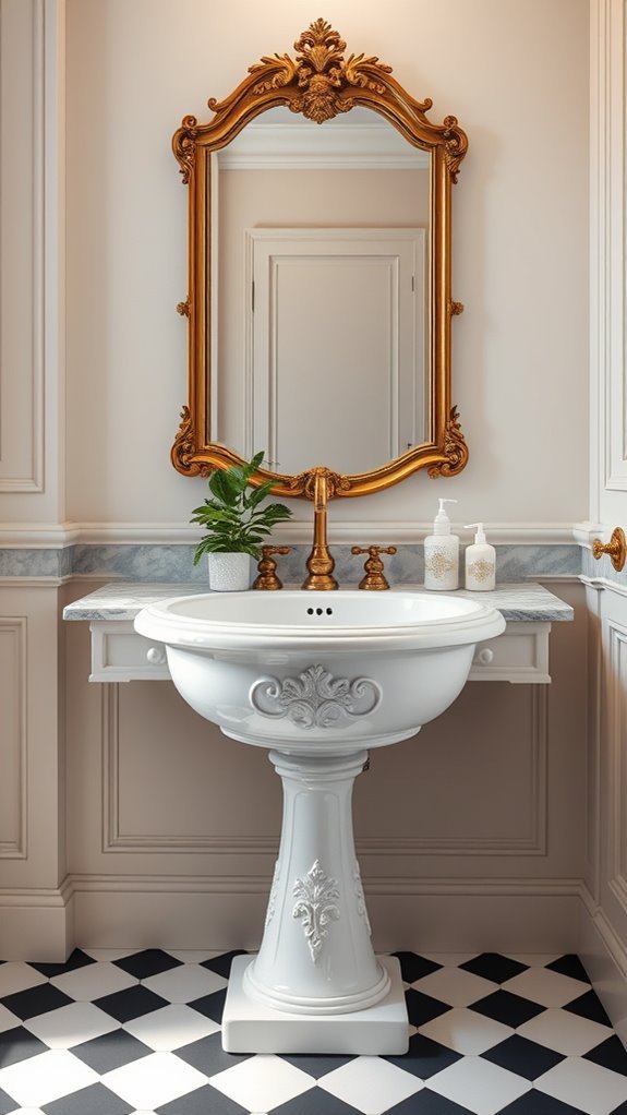 vintage elegance in bathrooms