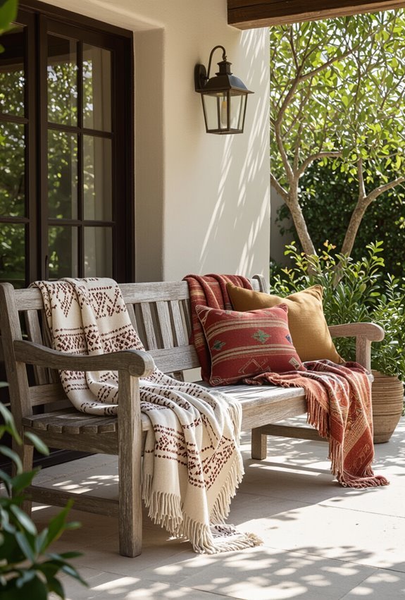 vintage fringed woven throws