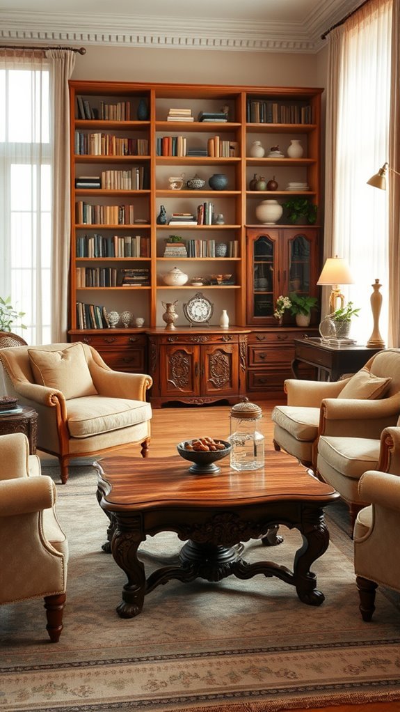 vintage furniture enhances charm