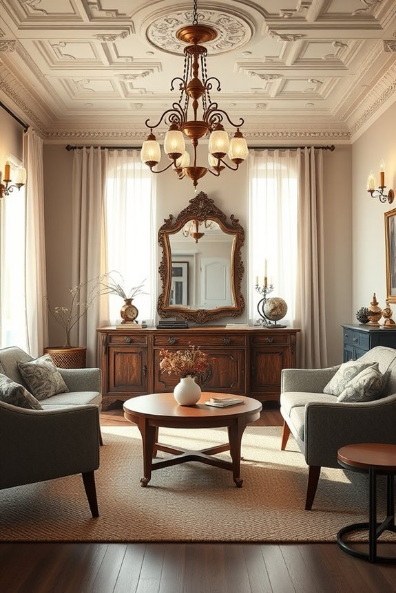 vintage lighting adds charm