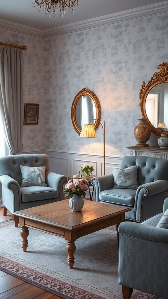 vintage living room palette