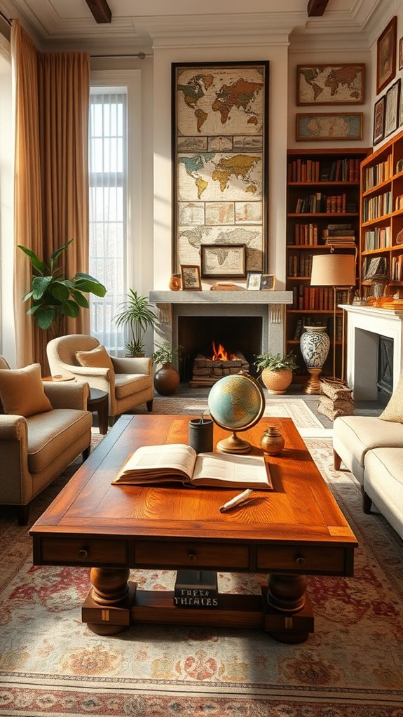 vintage maps and globes