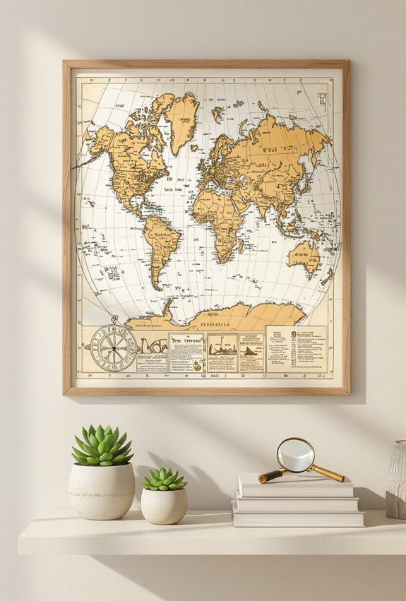vintage maps as posters
