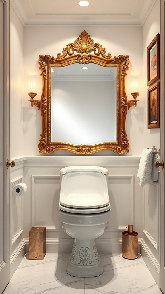 vintage mirror bar toilets