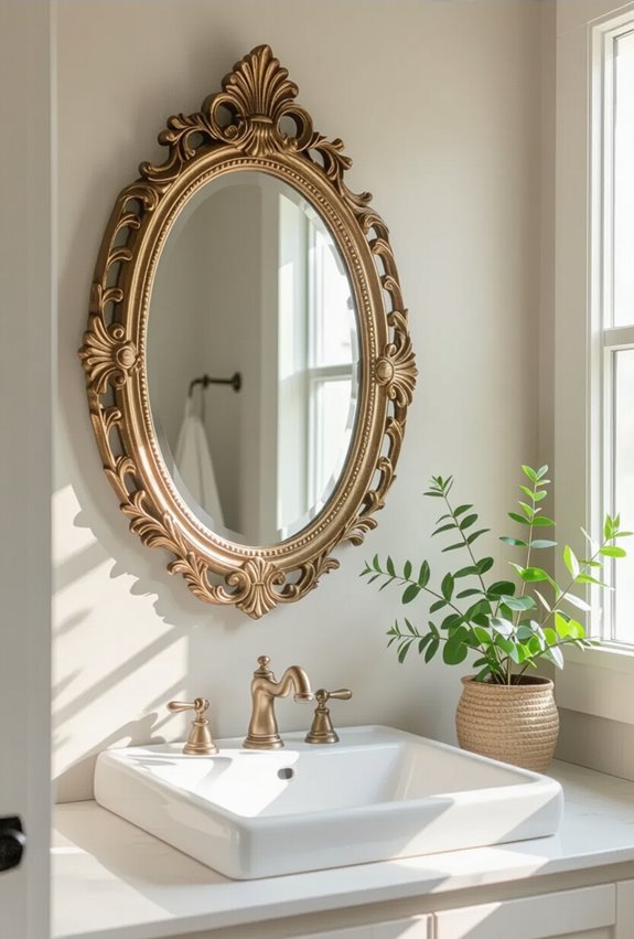 vintage mirrors add character