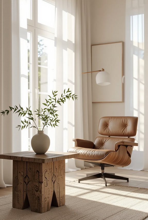 vintage modern textural contrast