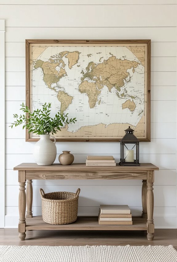 vintage oversized farmhouse map
