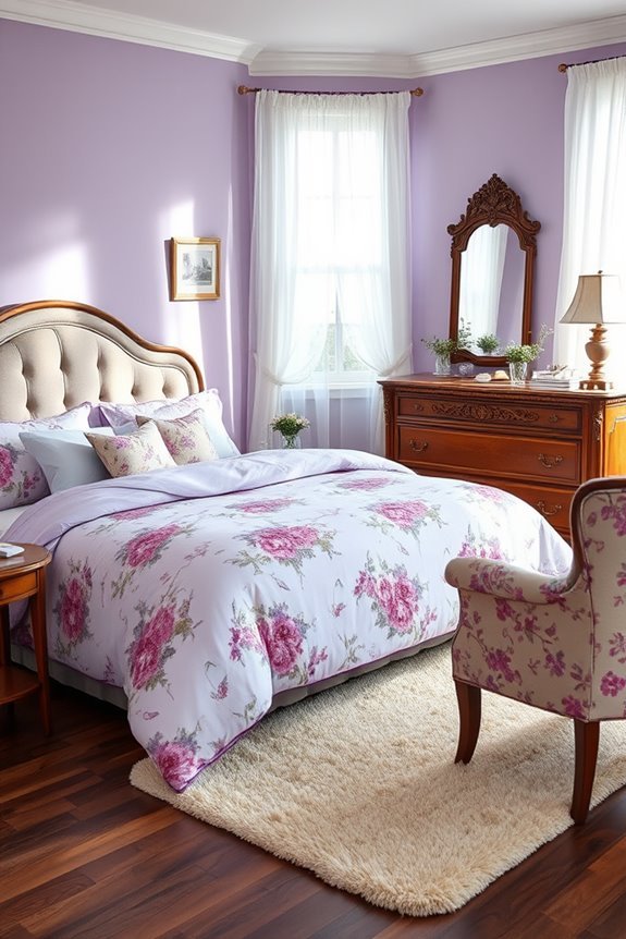 vintage purple floral elegance